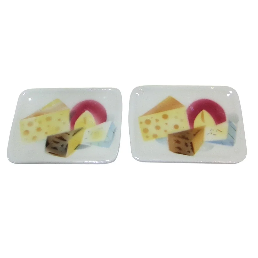 6 MCM Individual Cheese Snack Appetizer Plates Dishes Cardinal China